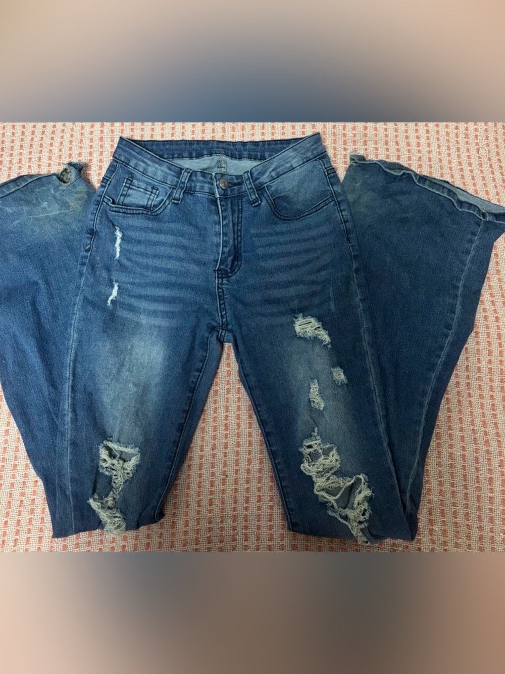 Dark Blue Distressed Women’s Jeans